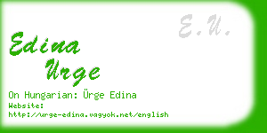 edina urge business card
