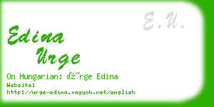 edina urge business card